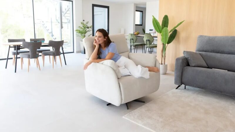 White relaxation armchair