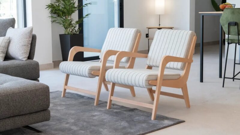 Boomerang armchairs by Fama Sofas