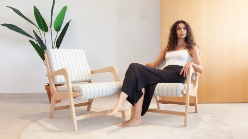 Small designer armchair