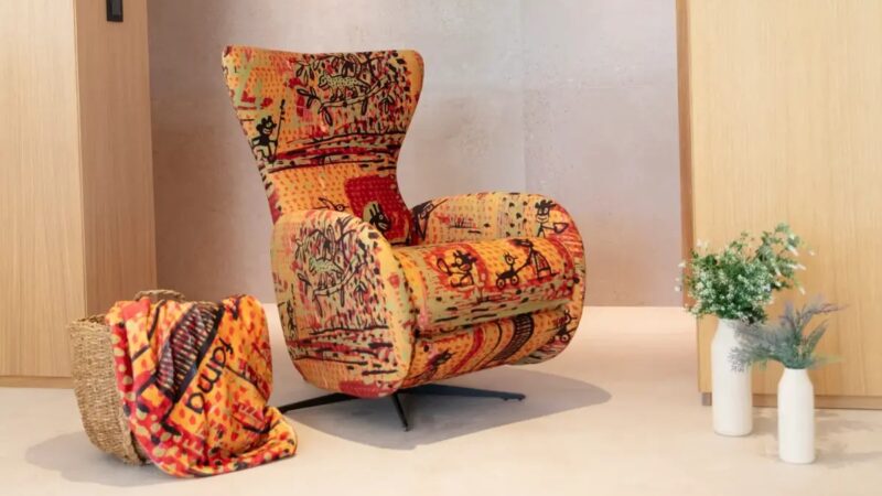 Mondrian relax armchair design patterned by Mariscal