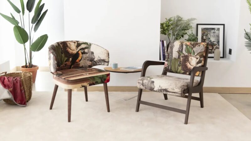 Aquarius elegant upholstered dining chair