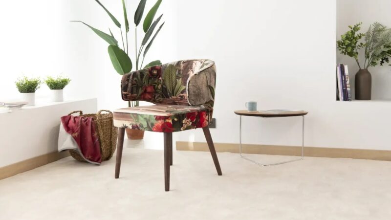 Aquarius elegant upholstered dining chair