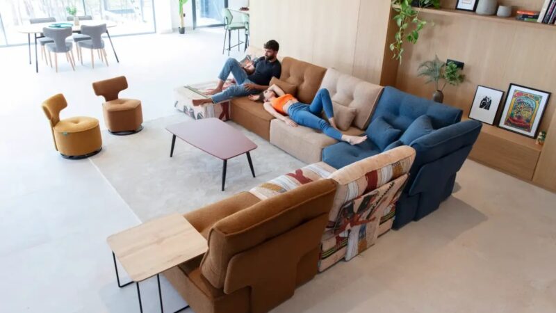 Patterned modular sofa