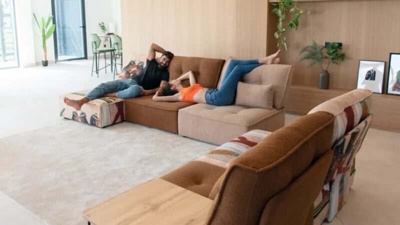 Patterned modular sofa