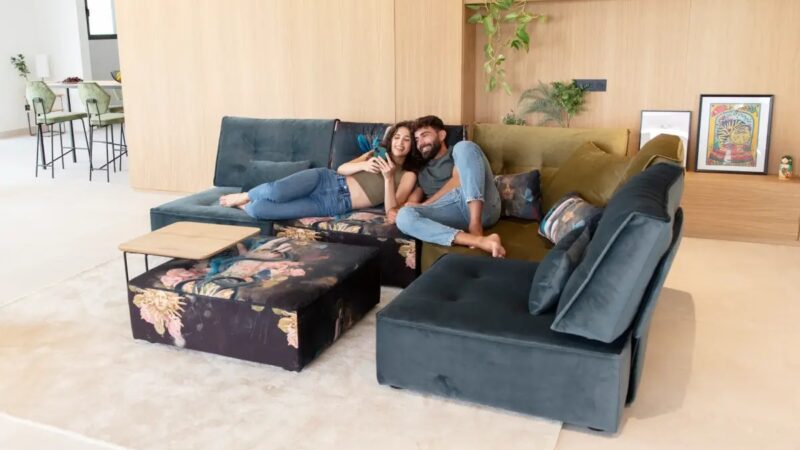 Arianne Plus modular sofa by Fama with La Ligne 29 upholstery