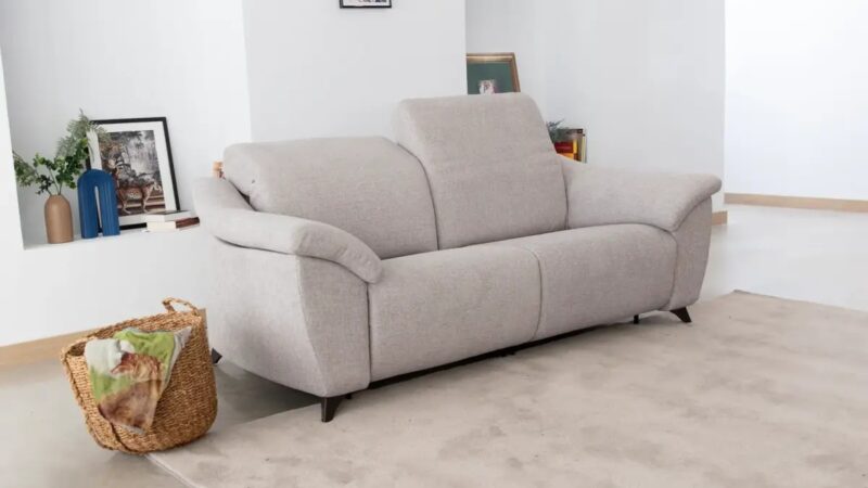 Babylon reclining sofa with adjustable backrest and siesta arm