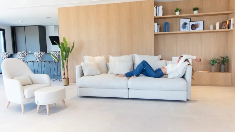 Sofá interiorismo 4 plazas crudo