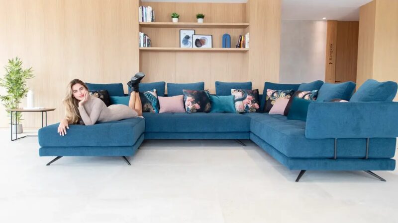 Sofá modular azul