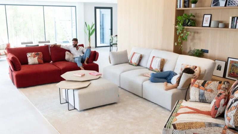 3 + 2 sofa set and upholstered armchair