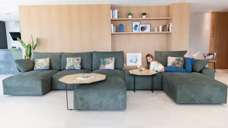 Sofá modular verde