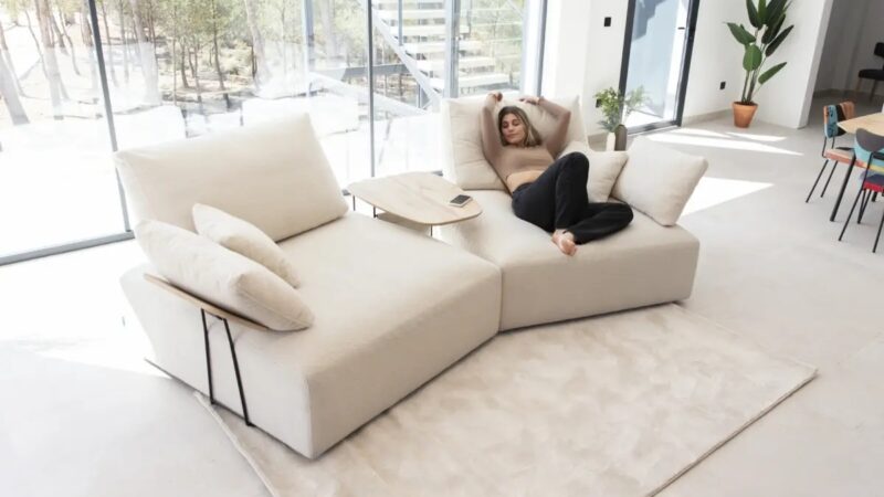 Teseo sofa cloud seating teddy fabric
